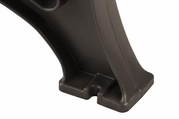 Preview: Bank 4 Sitzer aus Kunststoff, braun, 200 cm, stabile Gartenbank Sitzbank Parkbank, Blome